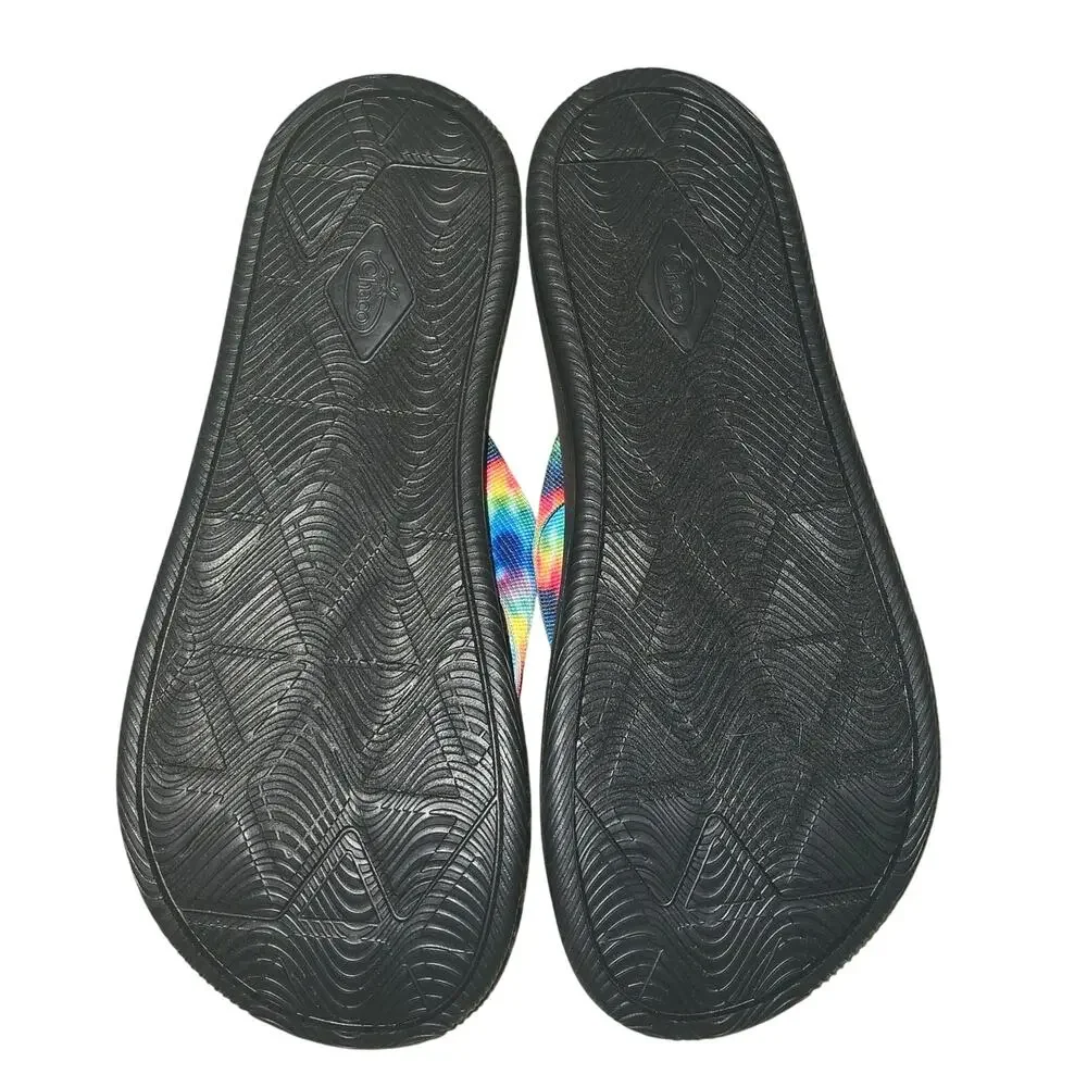 NWT, Chaco Men’s Chillos Flip Dark Tye Dye Sandals, Size 12